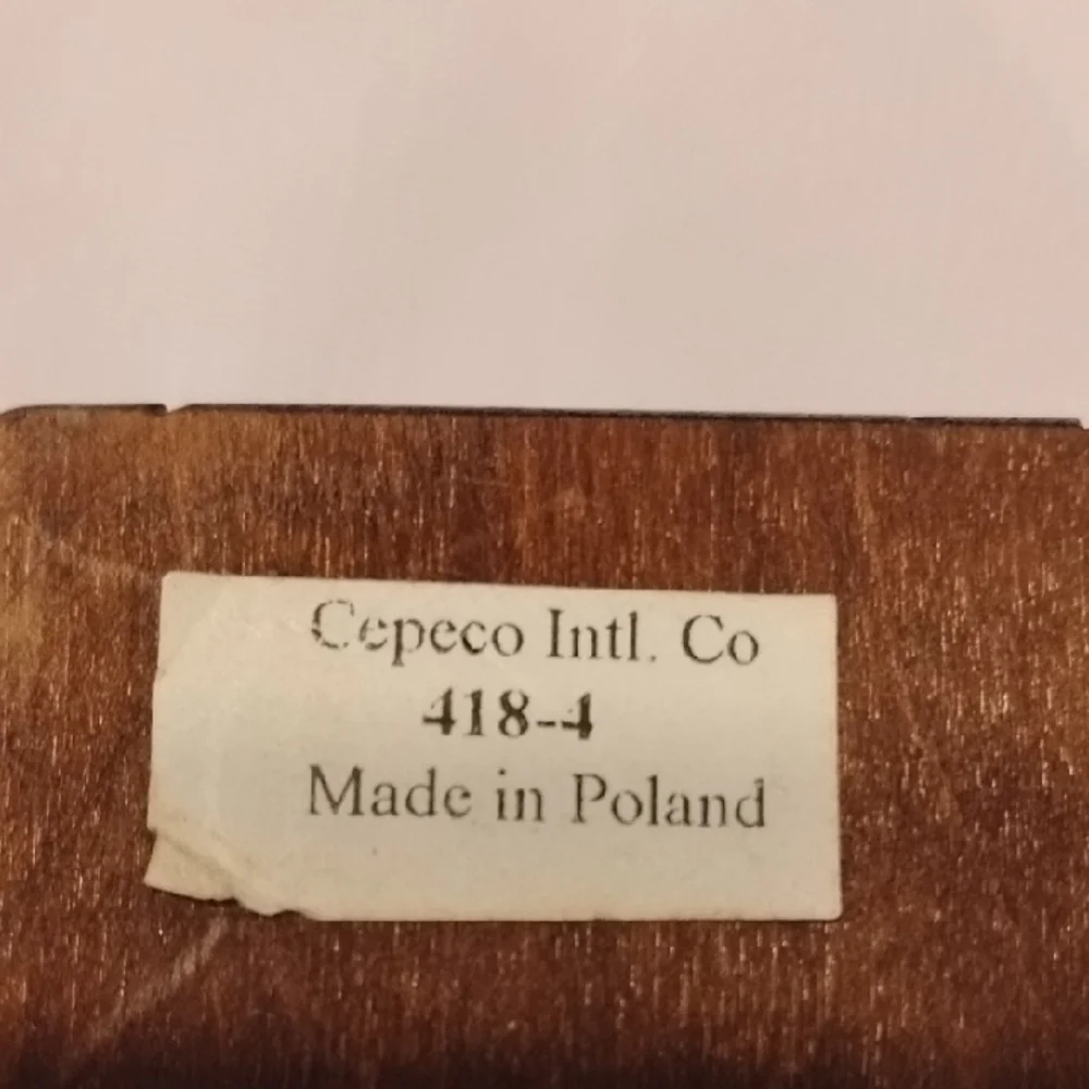Hand Carved & Painted Wood Box, Made In Poland